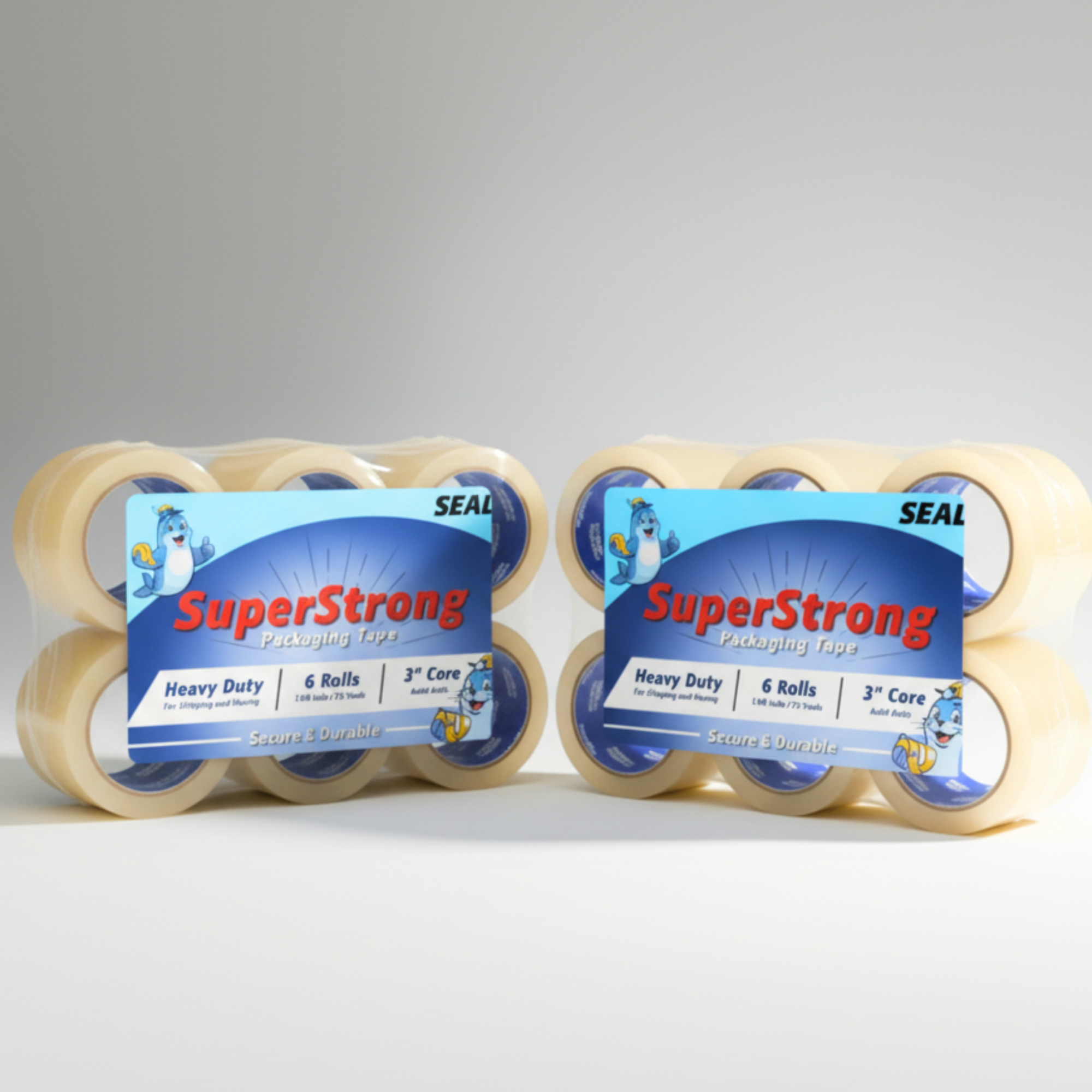 Pack of Twelve (3 Inch Heavy Duty Packing Tape)